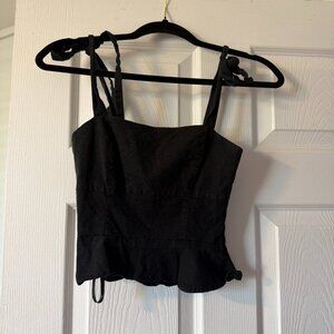 Gianni Bini Crop Top Tie Sleeve